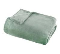 Plaid flanelle Ollis vert céladon 180x130cm - Atmosphera Créateur d'intérieur