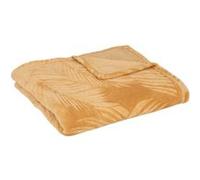 Atmosphera Créateur d'intérieur - Plaid en Flanelle "Zoa" 125x150cm Ocre Jaune G