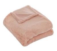 Plaid Imitation Fourrure Charline 125x150cm Rose