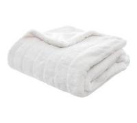 Atmosphera - Plaid Manoir Fausse Fourrure - Blanc 120x160 cm