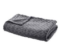 Plaid Losange - Flanelle - Gris foncé - 125x150 cm - Atmosphera créateur d'intérieur