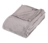 Atmosphera Plaid microfibre gris - 130 x 180 cm