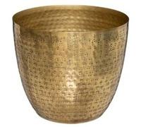Pot ""Oasis"" métal doré D18cm - Atmosphera Créateur d'intérieur