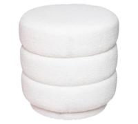 Atmosphera Créateur d'intérieur - Pouf Bouclette Design "Sinan" 40cm Blanc