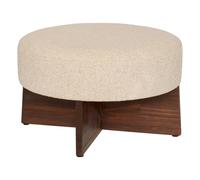 Atmosphera Créateur d'intérieur - Pouf Bouclette "Kayan" 50cm Ivoire