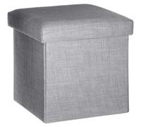 Atmosphera Pouf Tomaz - Gris clair
