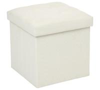 Atmosphera Créateur d'intérieur - Pouf Pliable Design "Lysandre" 38cm Beige