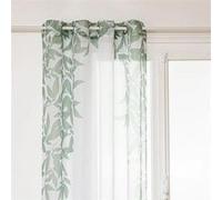 Atmosphera - Voilage Tamisant Feuillage - Vert - 140 x 240 cm - Prêt à Poser, 8 Oeillets - pour Salon, Chambre