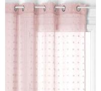 Atmosphera Créateur d'intérieur - Rideau Voilage "Lily" 140x240cm Rose Rose G