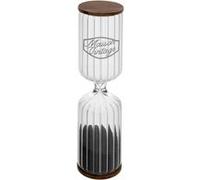 Sablier Déco en Bois Café 30cm Transparent