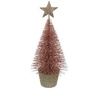 Atmosphera Créateur d'intérieur - Sapin Déco de Noël "Paillette" 15cm Rose Rose G