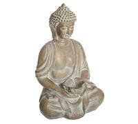 Atmosphera Créateur d'intérieur - Statue Déco "Bouddha Blanchi" 39cm Beige