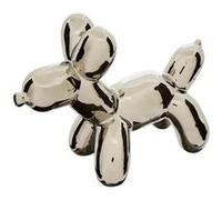 Statuette Déco Chien en Céramique Théo 19cm Argent