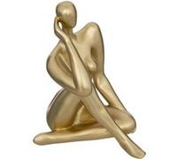 Atmosphera - Statuette déco femme Le Collectionneur 25 cm résine Or