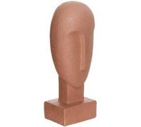 Statuette Déco Visage en Résine Sien 24cm Terracotta