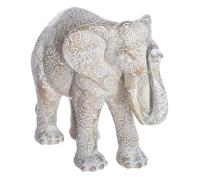 Atmosphera Créateur d'intérieur - Statuette en Résine "Éléphant" 15cm Beige
