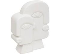 Statuette Visage en Céramique Soleya 26cm Blanc