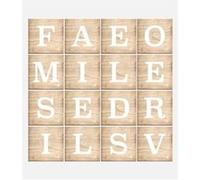 Sticker Relief Lettres 41x41cm Blanc