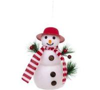 Atmosphera Sujet de Noël bonhomme de neige - Blanc
