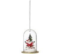 Sujet de Noël Père Noël Cloche 10cm Blanc