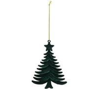 Atmosphera Créateur d'intérieur - Sujet de Noël Sapin "Velours" 14cm Vert Vert G