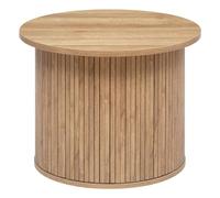 Atmosphera Table à café Colva – placage effet bois – D60 x H45 cm – Beige