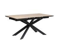 Atmosphera – Table à dîner Boot extensible 160-240 cm Beige effet bois 6-10 places