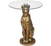 Atmosphera Créateur d'intérieur - Table d'Appoint Design "Wild Léopard" 52cm Or Or G