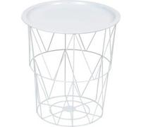 Atmosphera - Table d’appoint Kumi Blanc 40x37x37cm