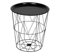 Atmosphera Créateur d'intérieur - Table d'Appoint en Métal "Kumi" 40cm Noir