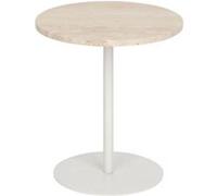 Atmosphera Table d'appoint Celen en travertin Blanc 40 x 45 cm