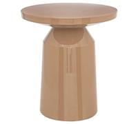Atmosphera Créateur d'Intérieur - Table d'Appoint Totem Sita en Métal Beige - Table pour Chambre, Salon, Entrée - D38cm