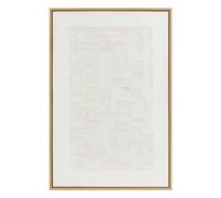 Atmosphera Créateur d'intérieur - Tableau Mural 3D Talima Blanc, 90 x 60 cm, Cadre en Bois, Effet Relief - pour Salon, Chambre, Bureau