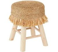 Atmosphera Créateur d'intérieur - Tabouret d'Appoint Rond "Gimpo" 40cm Naturel Beige