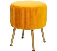 Atmosphera Créateur d'intérieur - Tabouret Design en Velours "Solaro" 41cm Jaune Jaune G