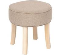 Atmosphera - Tabouret Adriel peuplier Beige d35x35cm