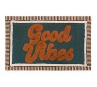 Atmosphera - Tapis Be Vintage Déco Design 60 x 90 cm Bleu en coton tufté