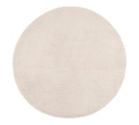 Atmosphera Créateur d'intérieur - Tapis Rond Imitation Fourrure Doucea 80cm Ivoire