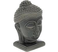 Statuette bouddha ""Yola"" céramique gris H22,5cm - Atmosphera Créateur d'intérieur