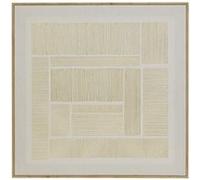 Toile Imprimée Métallisée Idrissa 58x58cm Beige