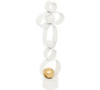 Atmosphera Créateur d'intérieur - Tour Déco Design en Métal "Rob" 65cm Blanc Blanc G