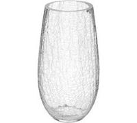 Atmosphera - Vase bombé - Verre craquelé - H27 cm