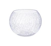 Atmosphera - Vase Boule - Verre craquelé - H15 cm
