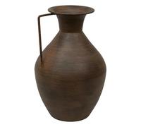 Atmosphera Créateur d'intérieur - Vase Cruche en Métal Wonj 30cm Marron