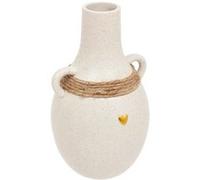 Atmosphera – Vase déco The Floral avec corde h22 cm Blanc