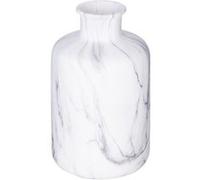Atmosphera – Vase déco effet marbre Soa – H17-5 cm – Blanc