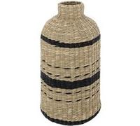 Atmosphera – Vase Lumhiv en paille et métal H40cm Beige
