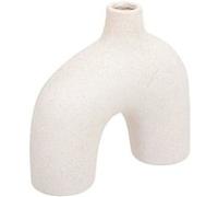 Atmosphera Créateur d'intérieur - Vase Design en Céramique "Asy" 18cm Blanc Blanc G
