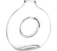 Atmosphera – Vase Circle en verre transparent – 25,5 cm