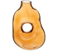 Vase Donut en Verre Solag 25cm Ambre